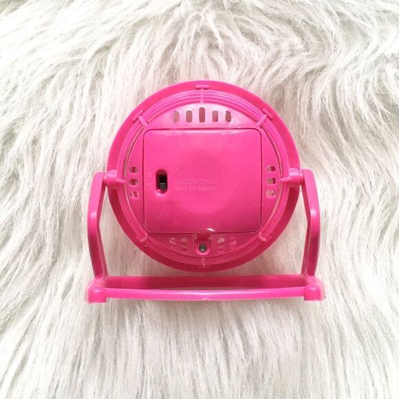 🔃Mini Battery Operated Portable Pink Fan - Picture 3 of 4